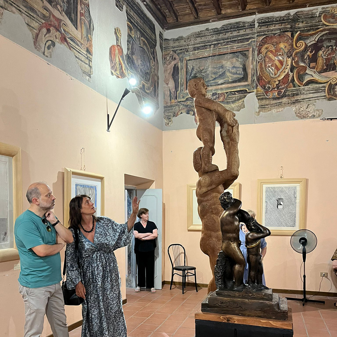 Immagine dall'inaugurazione della mostra Martyres