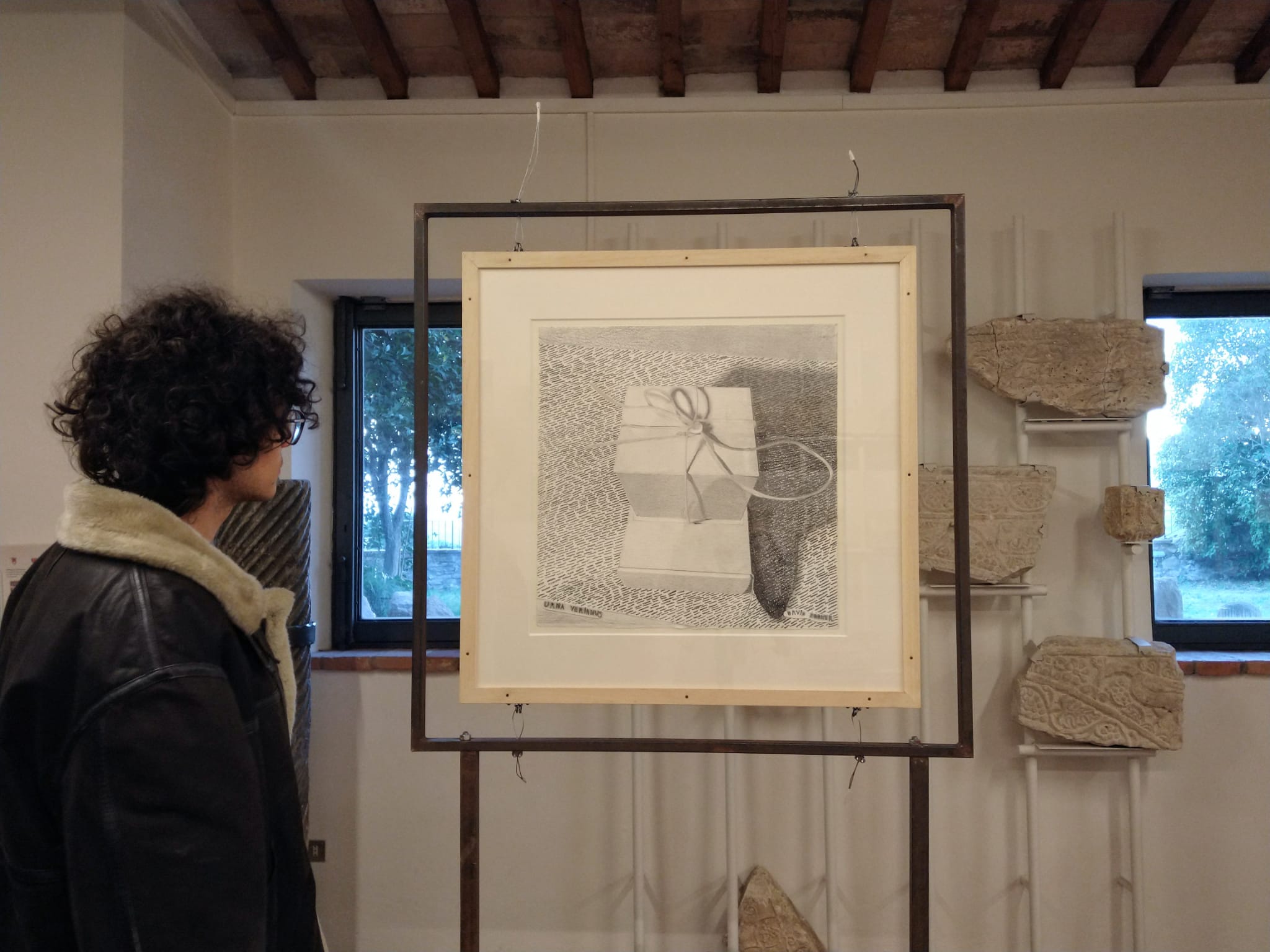 Pictures of the opening of RELICS, drawings by David Booker