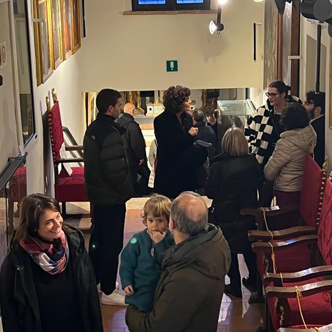 Pictures of the opening of RELICS, drawings by David Booker